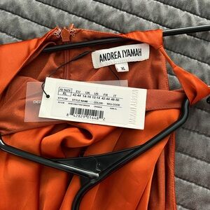 Andrea Iyamah Reni Dress - Vibrant Orange - Size XL NWT